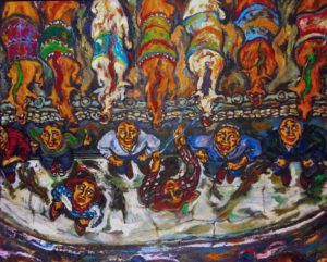 Dansoy Coquilla, Pony Boys, Oil on canvas, 2016, 91.5x76 cm
