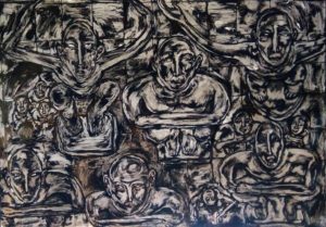 Dansoy Coquilla, Bulol, Pen & ink on paper, 2016, 79.5x110 cm